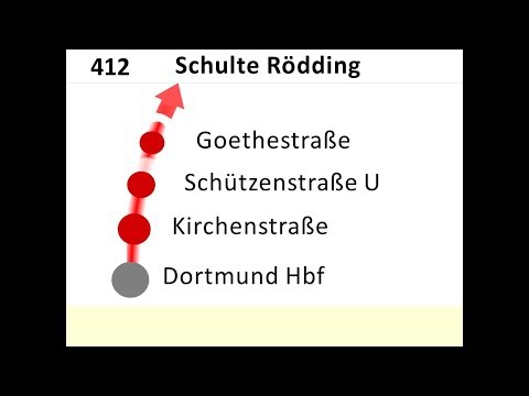 DSW21 Ansagen Bus 412 Dortmund Hbf - Eving