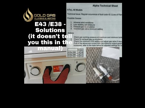 IT DOESN'T TELL YOU THIS IN THE MANUAL - ALPHA INTEC BOILER LOSS OF FLAME SIGNAL E38 E43 - ALL FIXES