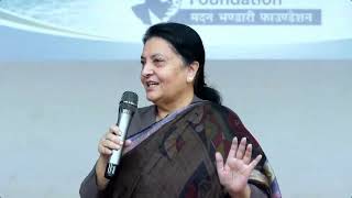 आत्मनिर्भर नभई अन्तरनिर्भर अर्थतन्त्र निर्माण सम्भव छैनः पूर्वराष्ट्रपति विद्यादेवी  भण्डारी