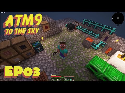 ATM9 To The Sky : E3 : Netherrack and Dirt Production, Starting Basic Power (Powah!)