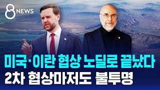 미국·이란 협상 노딜로 끝났다..2차 협상마저도 불투명 / SBS 8뉴스