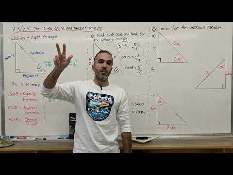 7.3/7.4 The Sine, Cosine, and Tangent Ratios (Grade 10 Academic, MPM2D)
