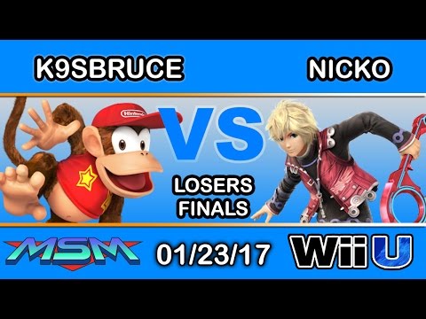 MSM 82 - K9sbruce (Diddy Kong) Vs. FAD | Nicko (Shulk) Losers Finals - Smash Wii U