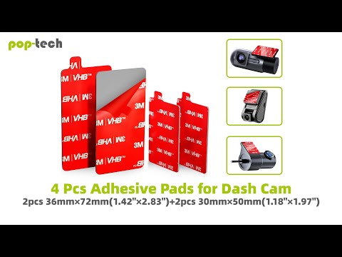 Solve Your Dash Cam Mounting Woes with pop-tech 4 Pcs Sticky Adhesive Pads for Dash Cam Front Rear
