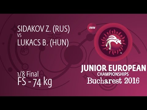 1/8 FS - 74 kg: Z. SIDAKOV (RUS) df. B. LUKACS (HUN) by TF, 11-0