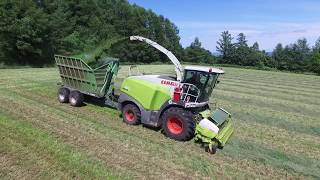 [2016]　2番牧草収穫　　CLAAS　JAGUAR　960　　ドローン空撮