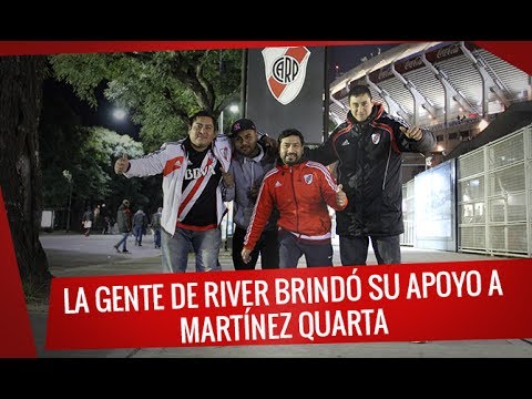 "River vs Aldosivi: La gente de River brindó su apoyo a Martínez Quarta - Video Previa" Barra: Los Borrachos del Tablón • Club: River Plate