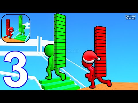 Gameplay Walkthrough Part 3 Tutorial Stickman Bridge Race (iOS, Android) - YouTube