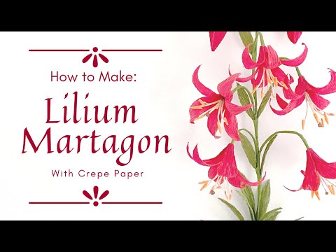 DIY MARTAGON LILY WITH CREPE PAPER | STEP TO STEP TUTORIAL | Easy to follow