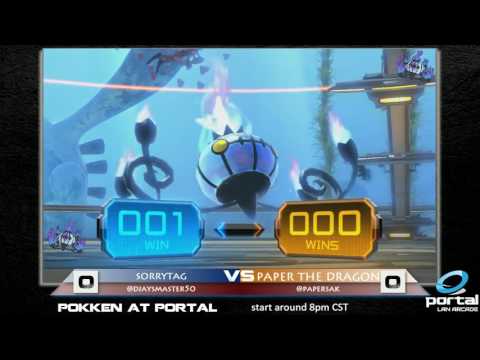 Sorrytag vs Paper the Dragon - Pokken at Portal - 8/30/16