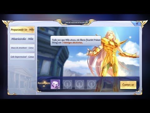Salão de Treinamento de Armadura: Milo de Escorpião | Saint Seiya Awakening