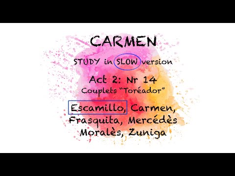 Carmen: Act2/Nr14 "Toréador" | ESCAMILLO highlighted | SLOW Study version | The Opera Pianist