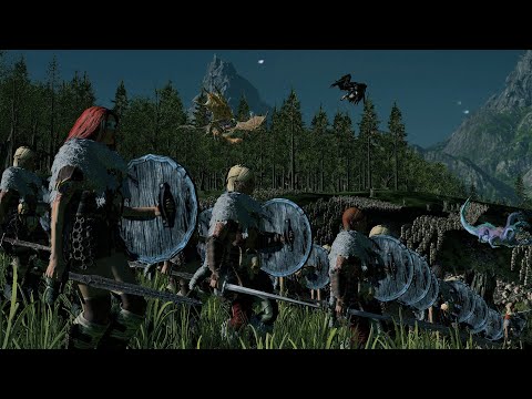 Norsca vs the Empire warhammer 3 cinematic battle