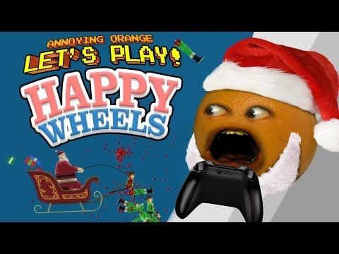 Annoying Orange Let's Play Happy Wheels: Jingle Bell SPLAT!