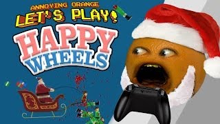 Annoying Orange Let's Play Happy Wheels: Jingle Bell SPLAT!