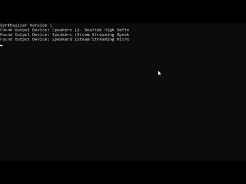 C++ Sound Synthesizer Version 1
