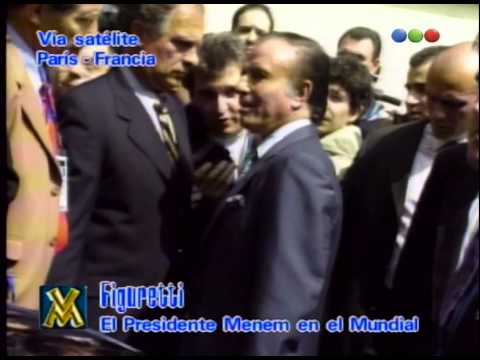 Figuretti en Francia persiguiendo a Menem - Videomatch 98