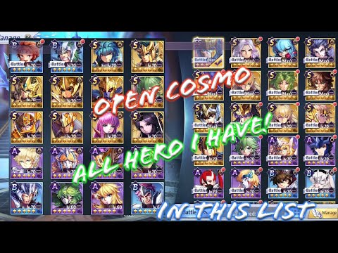 Saint Seiya: Awakening - Open Cosmo All Hero / Unit I Have!! As Shown in Thumbnail!