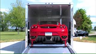 Loading Cars into an Enclosed Car Trailer with the Rail Ryder Self-Loading Track System
