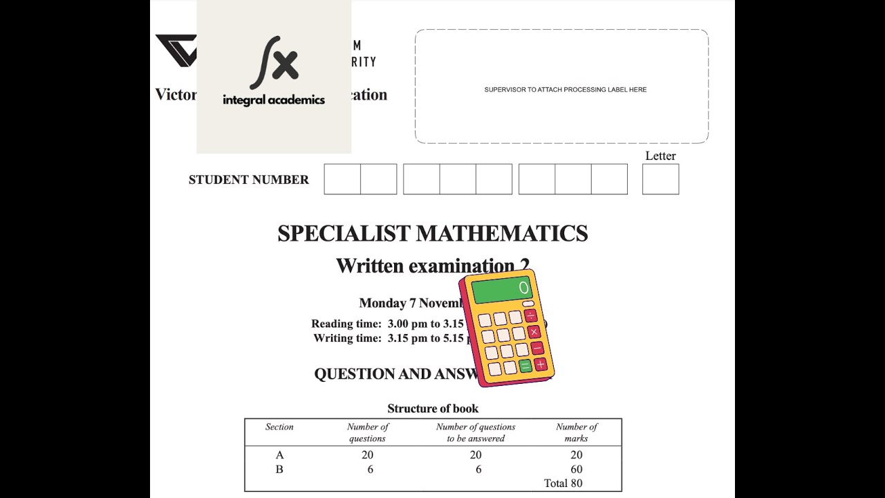 2023 VCE Specialist Maths Exam 2