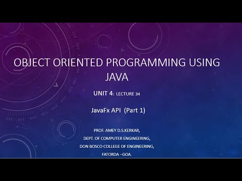 UNIT4 LECTURE 34  JAVAFX (PART 1)