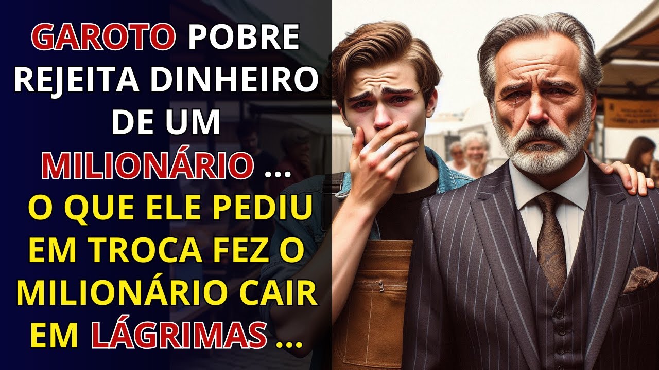 GAROTO POBRE REJEITA DINHEIRO DE UM  MILIONÁRIO ... O QUE ELE PEDIU EM TROCA FEZ O MILIONÁRIO ...