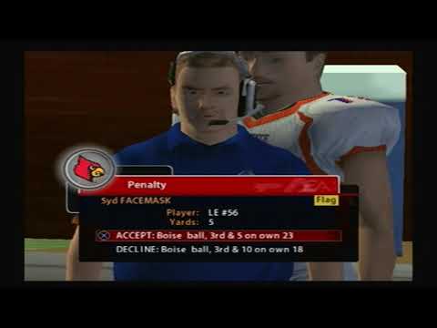 NCAA Football 2005 Dynasty mode - Hawaii Bowl - Boise State Broncos vs Louisville Cardinals