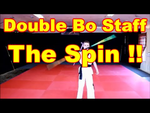 Bo Staff Training: The Double Bo Staff Spin Tutorial | Tricks & Tricking For Competition