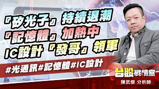 『矽光子』持續退潮、『記憶體』加熱中、IC設計『發哥』領軍#光通訊#記憶體#IC設計｜小武哥投資事務所｜陳武傑 (圖)