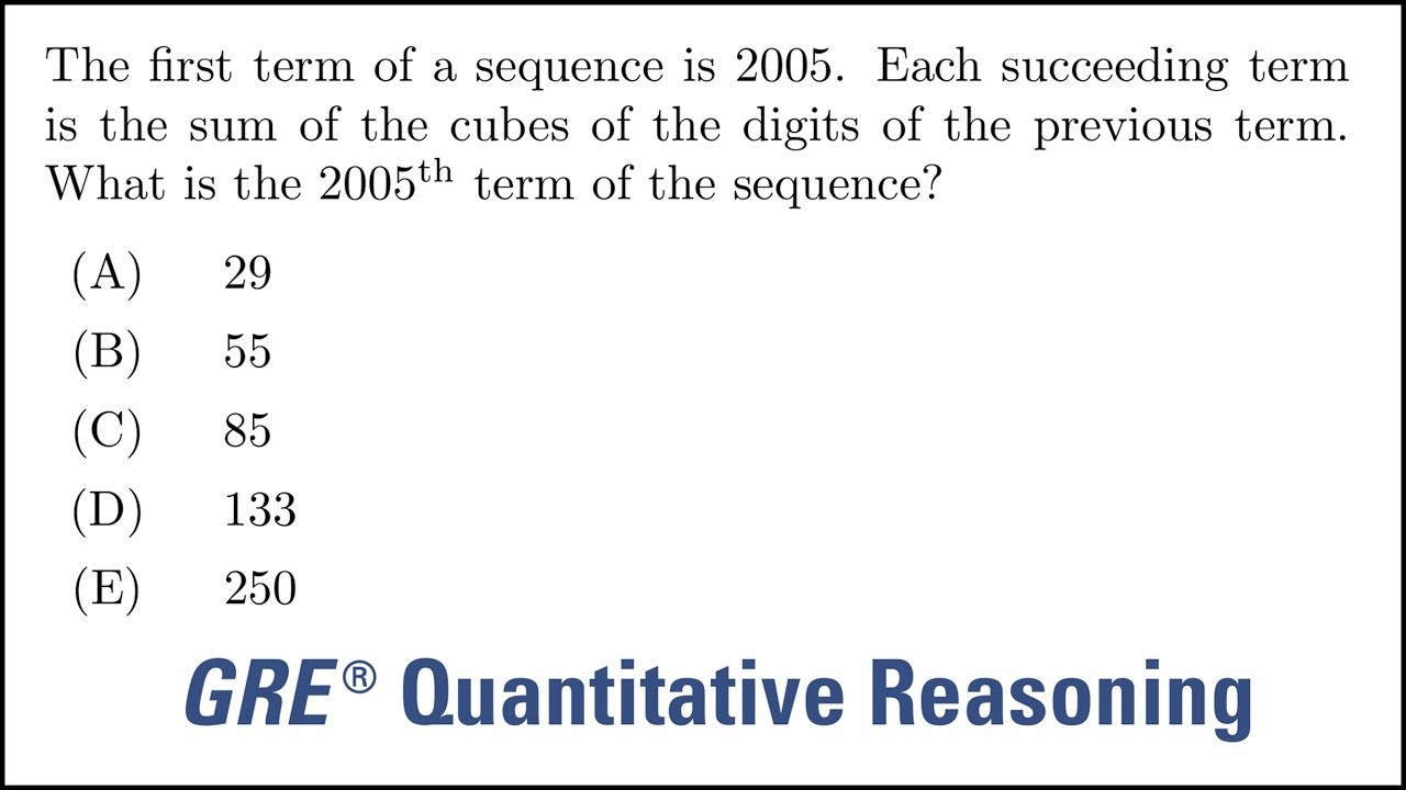 Sequences and patterns: GRE quantitative reasoning practice question#12