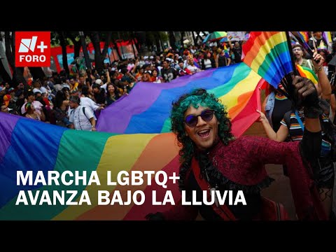 Lluvia acompaña concierto en el Zócalo mientras avanza la marcha LGBTQ+ - Las Noticias