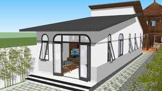 Nhà C4 mái lệch 5x16m ll id11 (file tk ở phần bình luận)