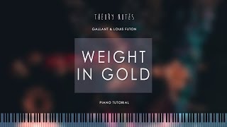 How to Play Gallant & Louis Futon - Weight In Gold | Theory Notes Piano Tutorial