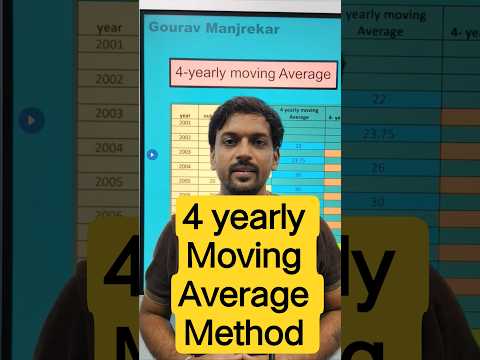 4 yearly moving average method #timeseriesanalysis #gouravmanjrekar #statistics