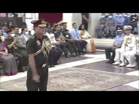 President Kovind presents Ati Vishisht Seva Medal to Lieutenant General Dhiraj Seth, Armoured Corps.