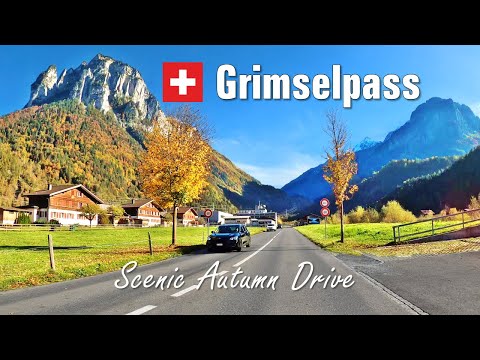 Grimselpass Switzerland 🇨🇭 Scenic Autumn Drive 🍂 [4K]