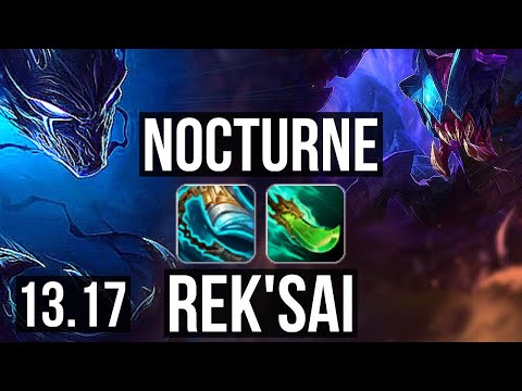 NOCTURNE vs REK'SAI (JNG) | 6/1/10, Rank 8 Nocturne, Dominating | EUW Challenger | 13.17