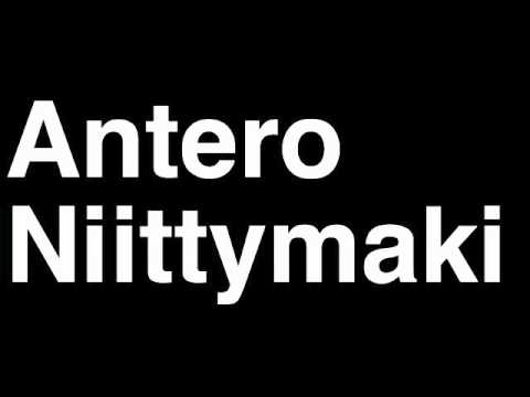 How to Pronounce Antero Niittymaki San Jose Sharks NHL Hockey Player Runforthecube