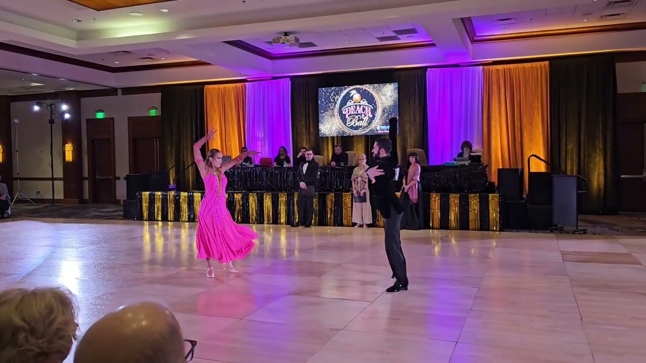 Alina & Davy - 1st Place in Open Professional American Smooth at Peach Ball 2025