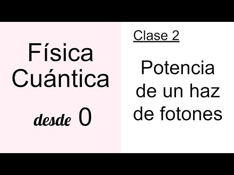 FÍSICA CUÁNTICA DESDE CERO. Potencia de un haz de fotones