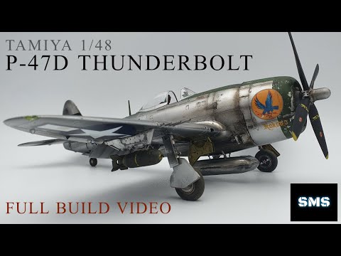 Tamiya - Republic P-47D Thunderbolt "Bubbletop", 1/48, 61090, Color video