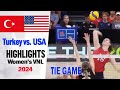 Women's VNL 2024 - Turkey vs. USA Highlights (3-6-2024) | Volleyball nations league 2024