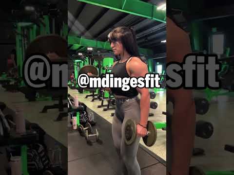 MADISON DINGES BICEPS, TRICEPS AND SHOULDERS WORKOUT! #shorts