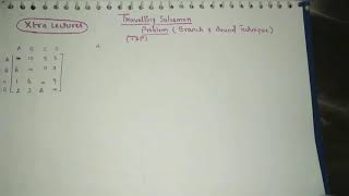 Travelling Salesman Problems by branch and bound technique in Hindi with example| TSP | DAA