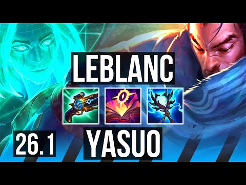 LEBLANC vs YASUO (MID) | Good KDA: 13/1/5 | EUW Master | 26.1