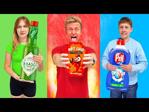 Nur in der Farbe essen die man trägt für 1 Tag 🤯 (Challenge ft. @Ash5ive & @Chrissi)