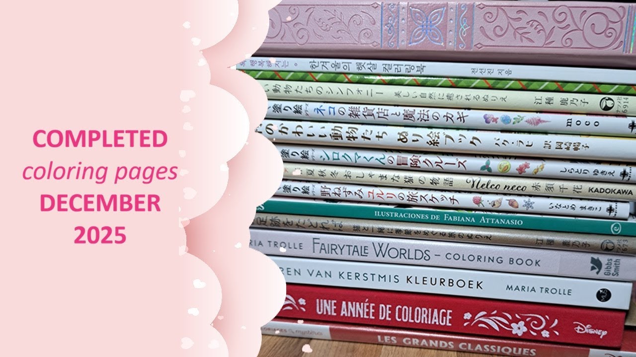 My COMPLETED coloring pages for December 2025