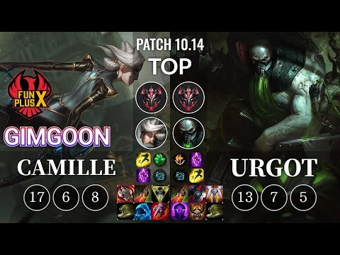 FPX GimGoon Camille vs Urgot Top - KR Patch 10.14
