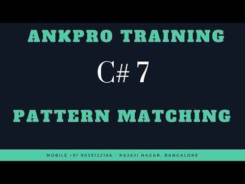 C 7 Chapter 7 Pattern matching feature in c 7 0