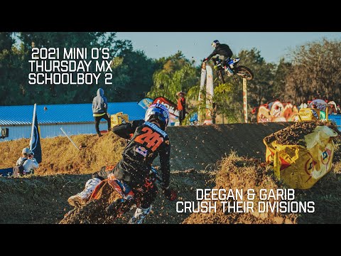 Schoolboy 2 Motocross Highlights at Mini O's 2021 - Deegan with the Fastest Lap Time
